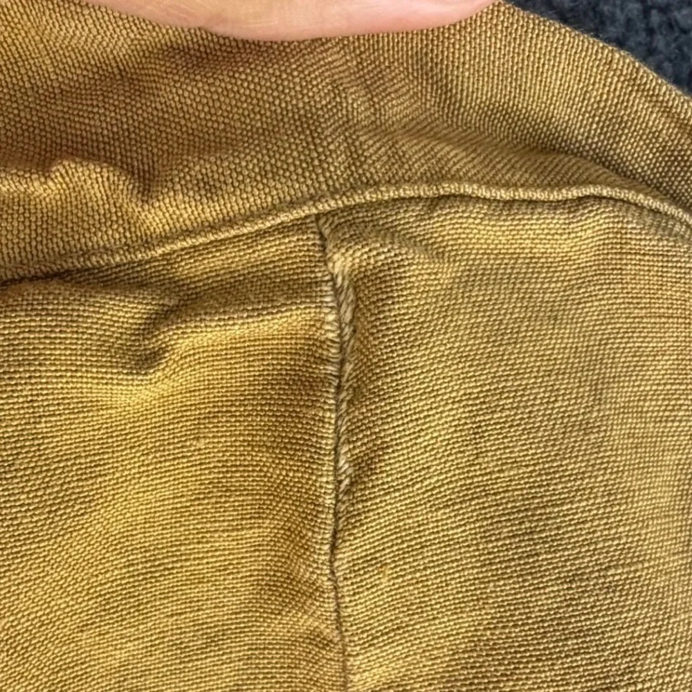 Lane Bryant Designs & Co Mustard Yellow Linen‎ Blend Tapered Pants Plus Size 24